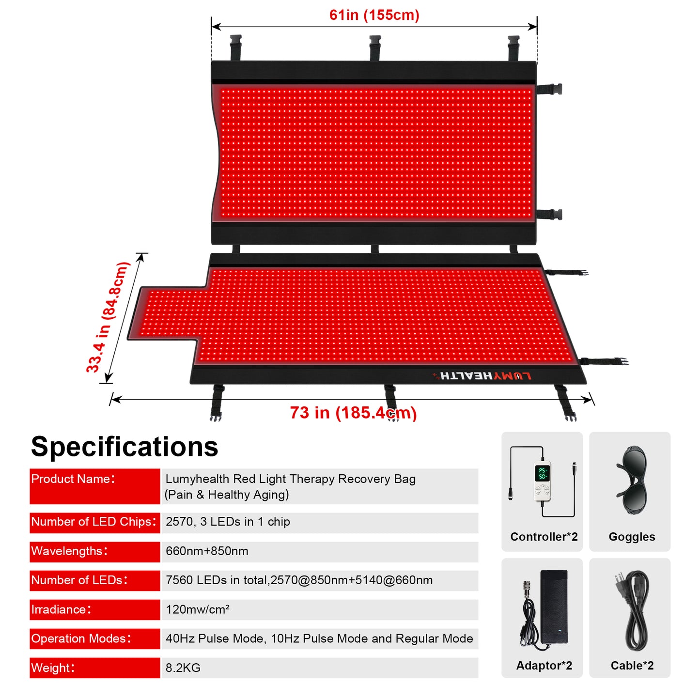 Lumyhealth Red Light Therapy Recovery Bag