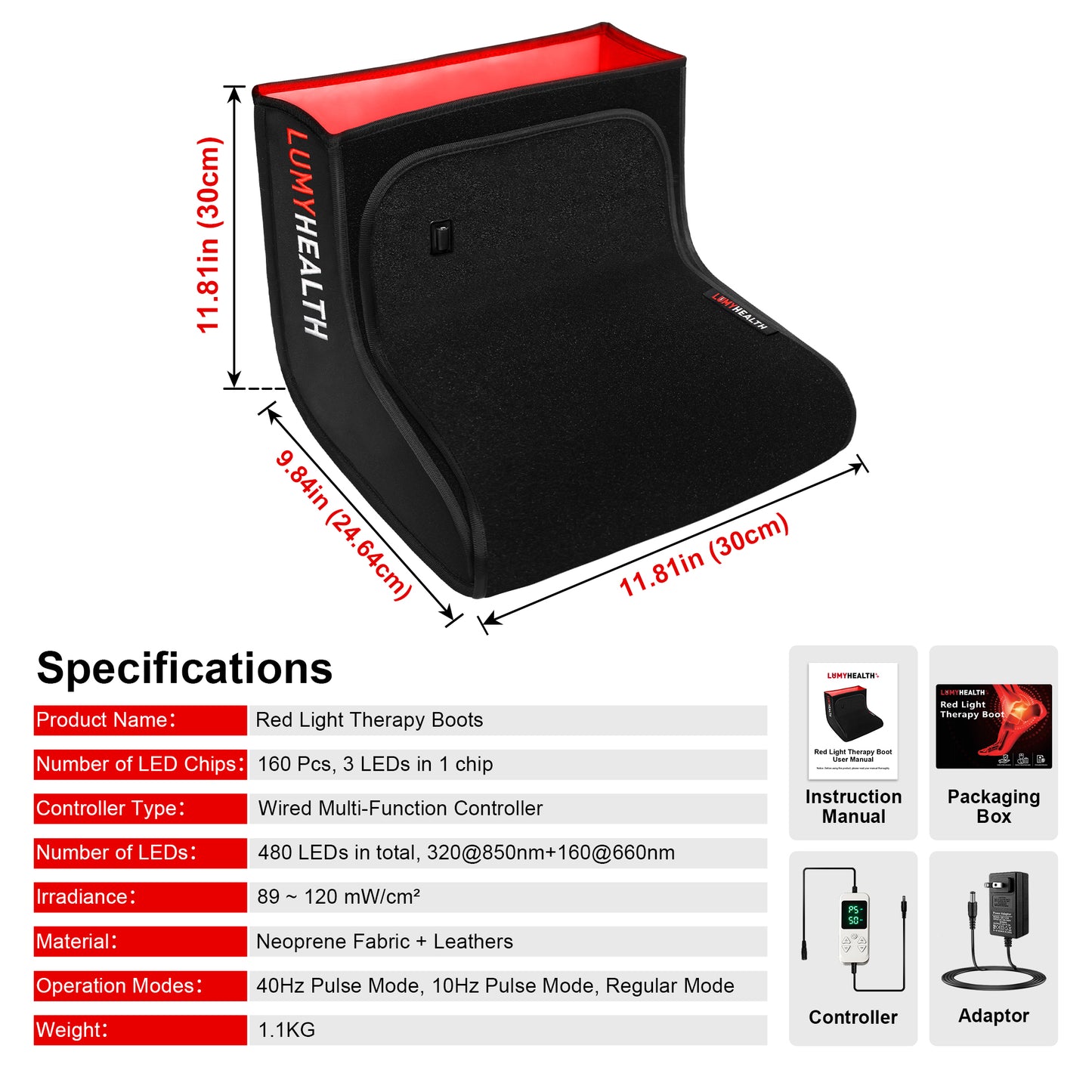 Lumyhealth Deep Spectrum Red Light Therapy Boot