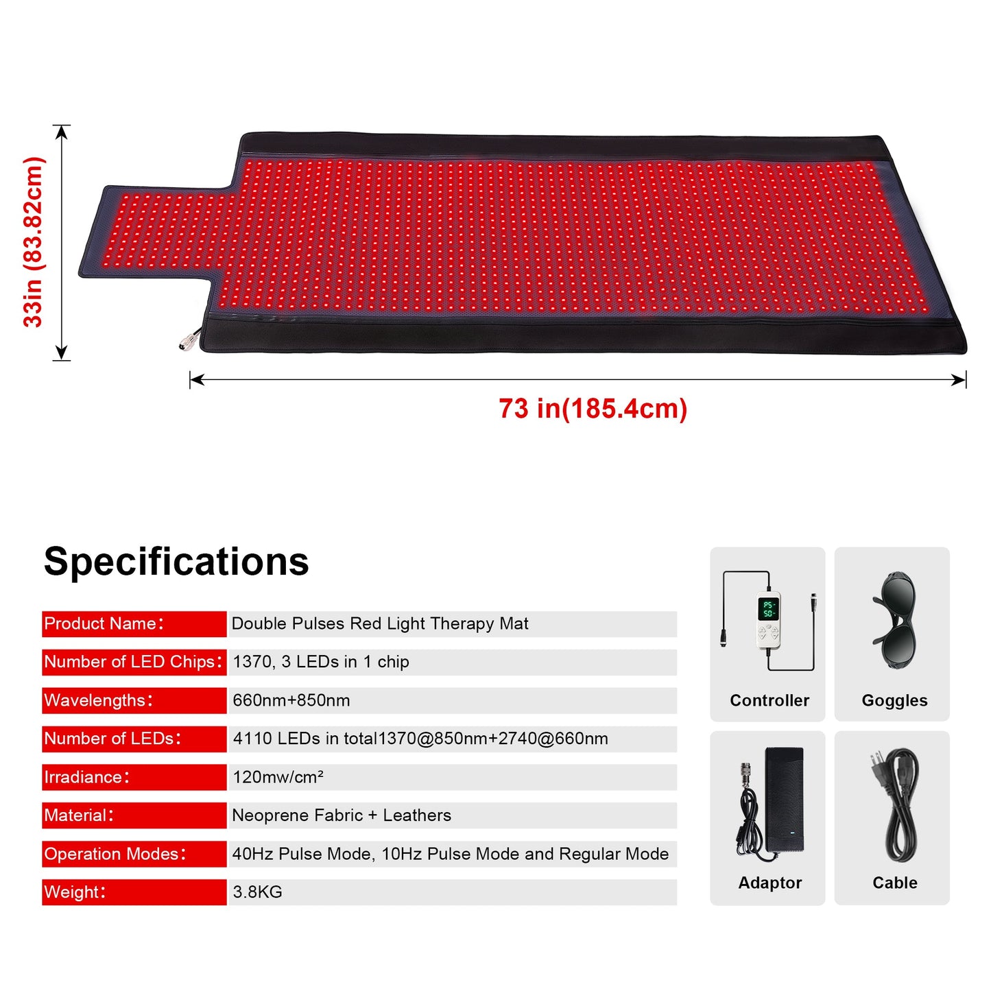 LUMYHEALTH™ Dual - Pulse Red Light Therapy Mat for Pain Relief - LUMYHEALTH™