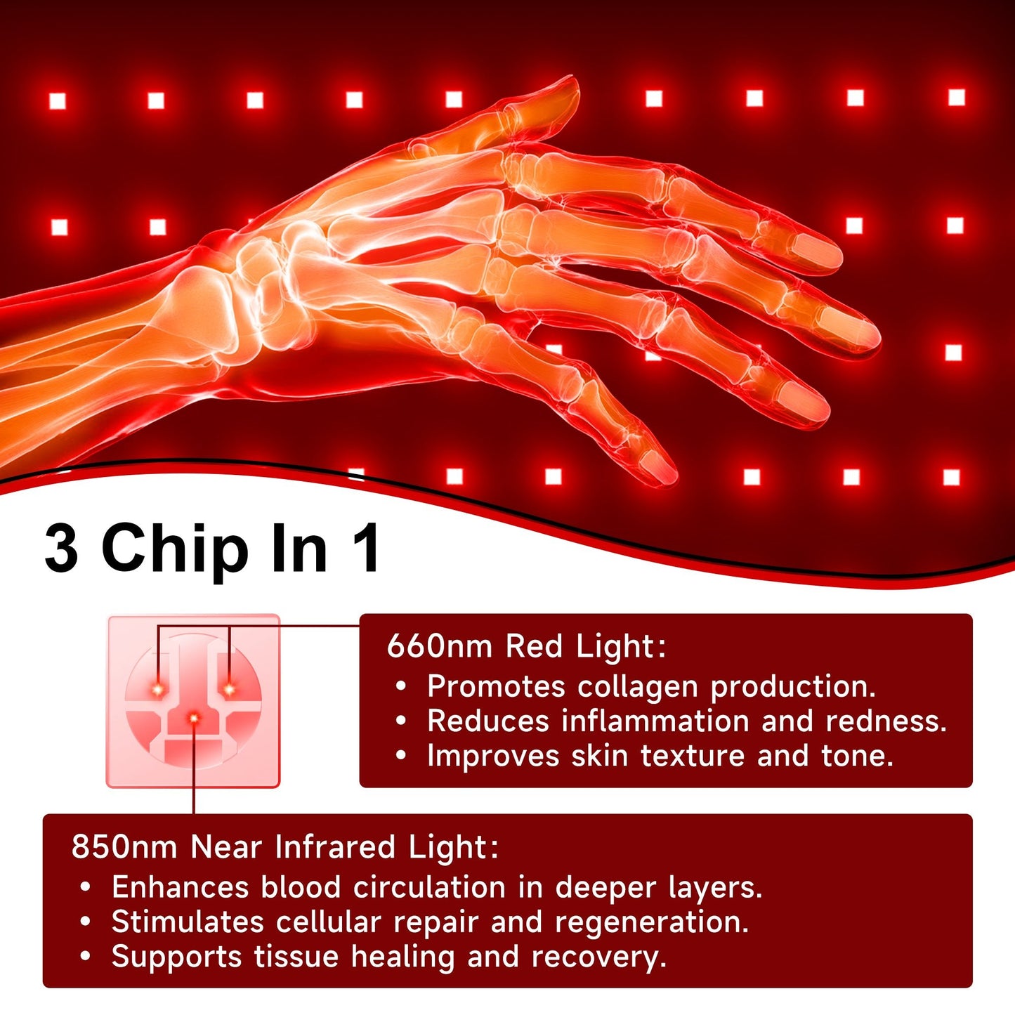 LumyHealth Red & Infrared Light Therapy Glove - LUMYHEALTH™