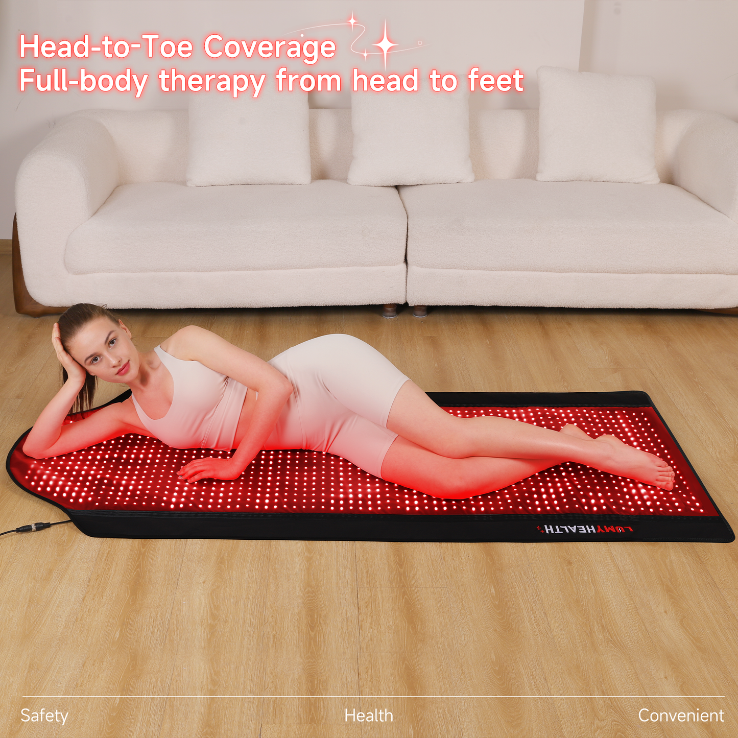 LUMYHEALTH Dual-Pulse Red Light Therapy Mat for Pain Relief