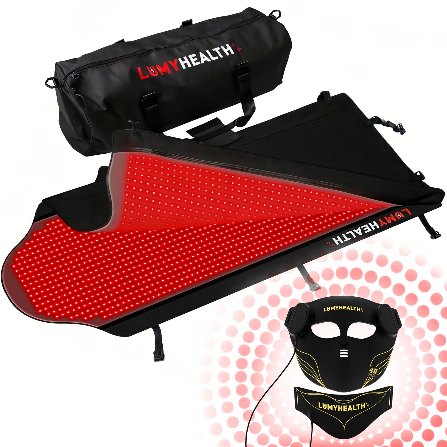 LUMYHEALTH Red Light Therapy Bag For Full Body - Infrared Recovery System (660nm + 850nm)