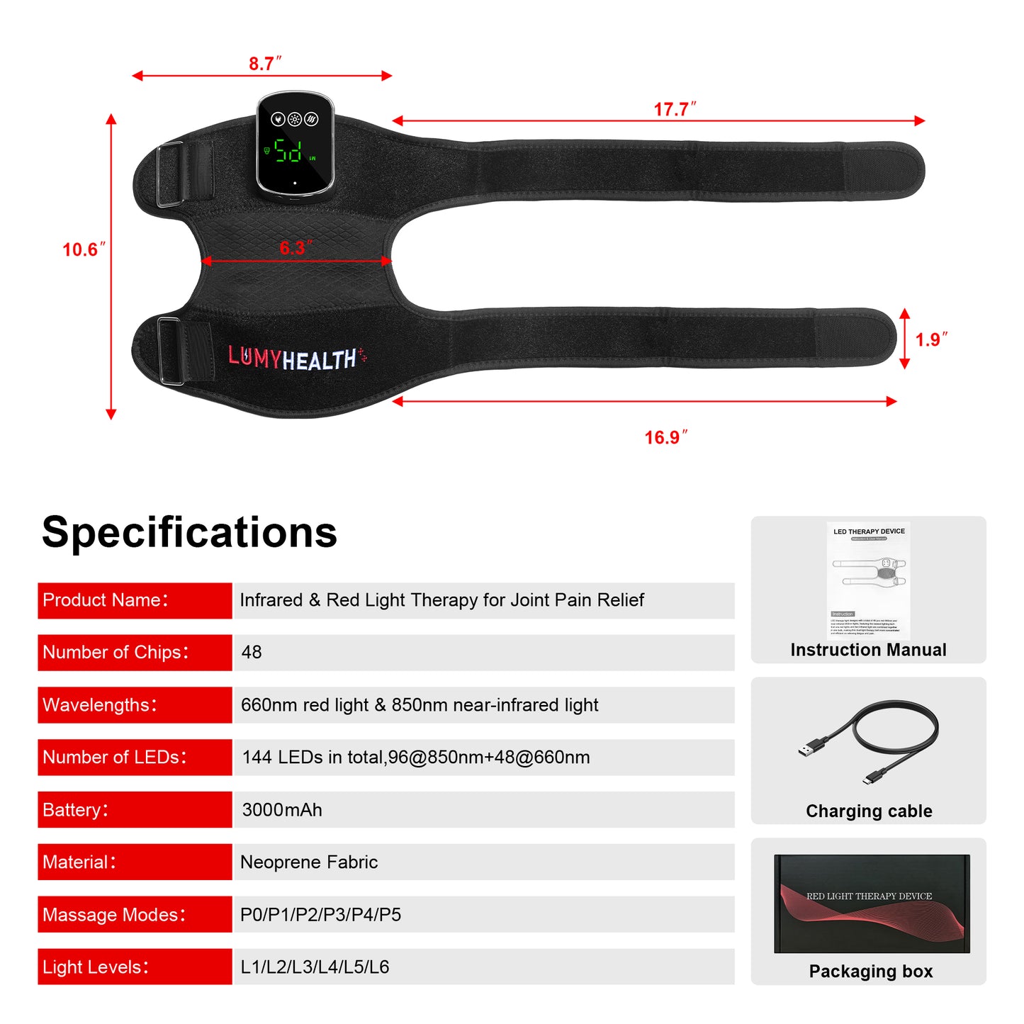 Red Light Therapy Multi Joint Wrap