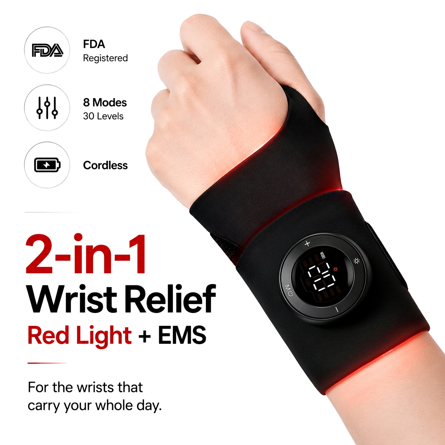 LumyHealth EMS Red Light Therapy Wrist Wrap