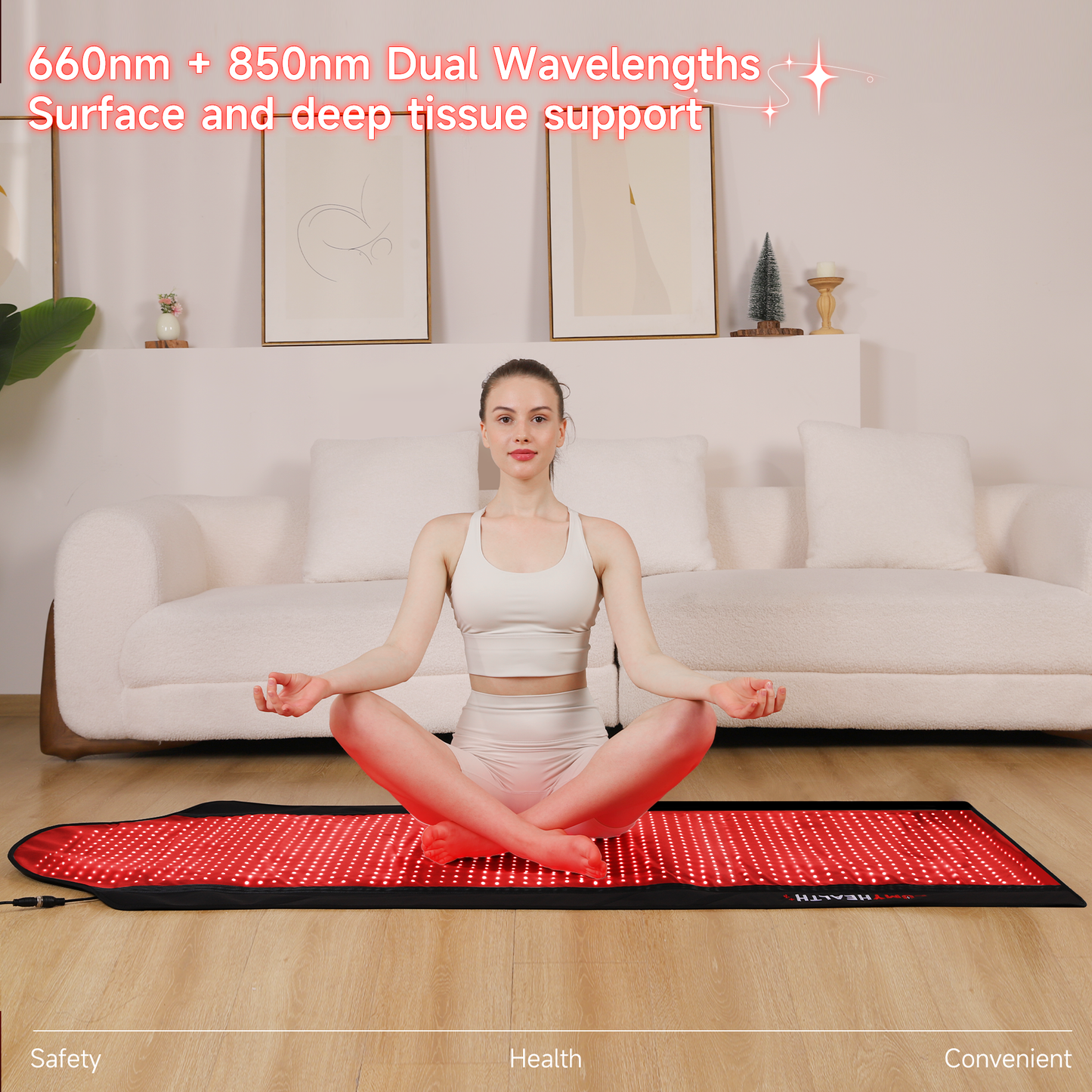 LUMYHEALTH Dual-Pulse Red Light Therapy Mat for Pain Relief