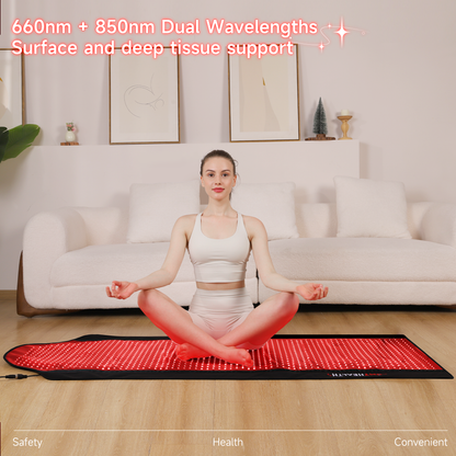 LUMYHEALTH Dual-Pulse Red Light Therapy Mat for Pain Relief