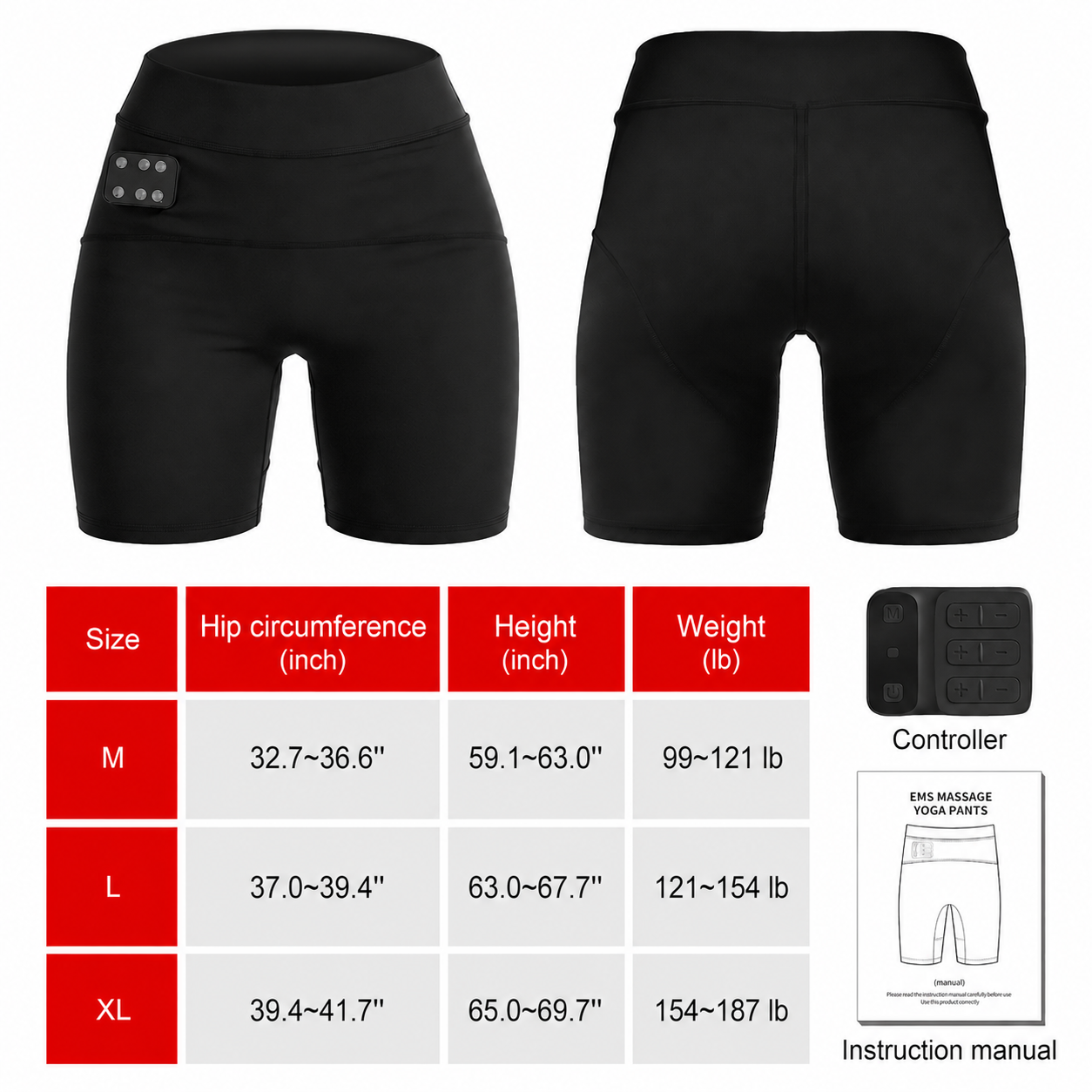 LumyHealth 3-Zone EMS Toning Shorts: Targeted Abdomen, Glutes & Pelvic Floor Support - LUMYHEALTH