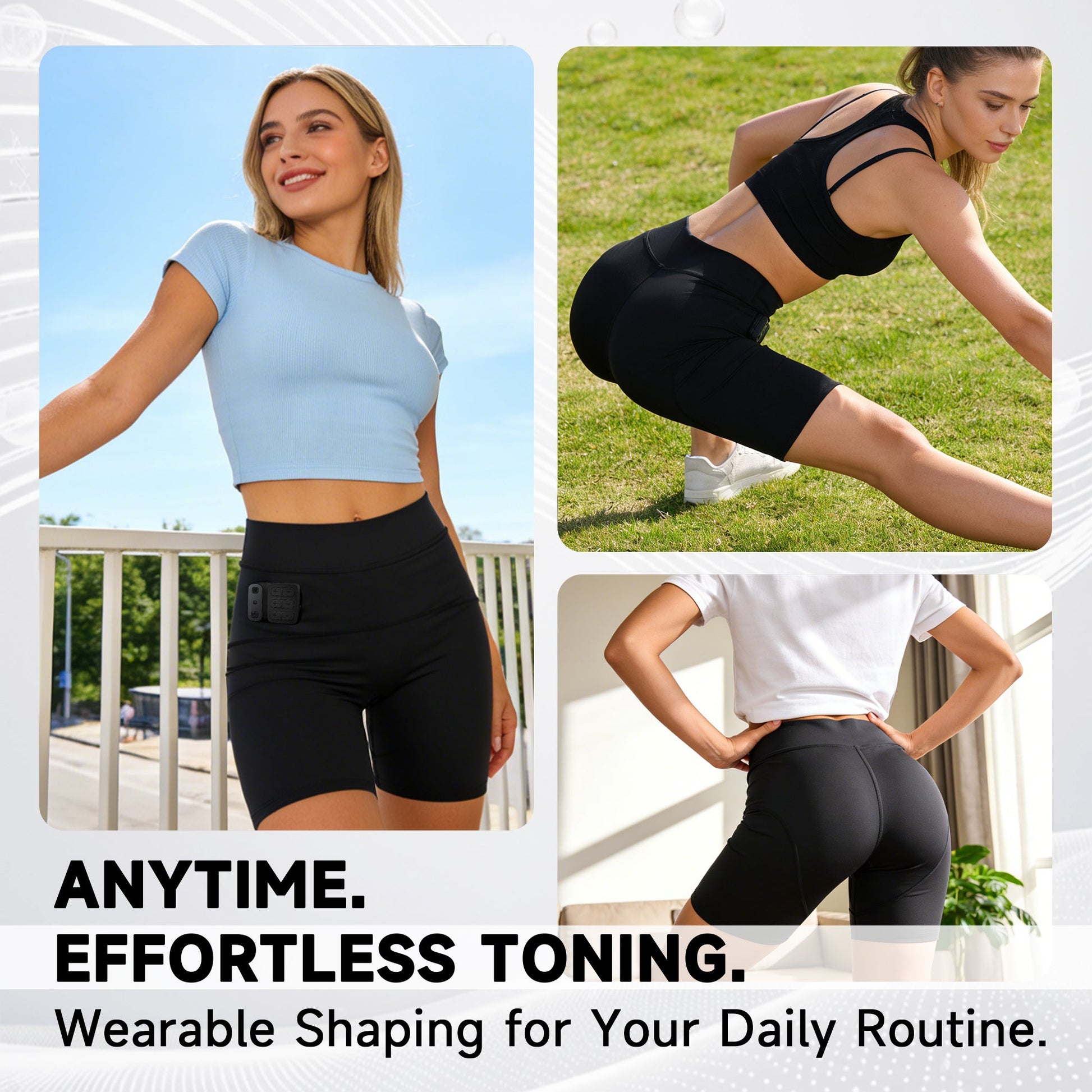 LumyHealth 3-Zone EMS Toning Shorts: Targeted Abdomen, Glutes & Pelvic Floor Support - LUMYHEALTH
