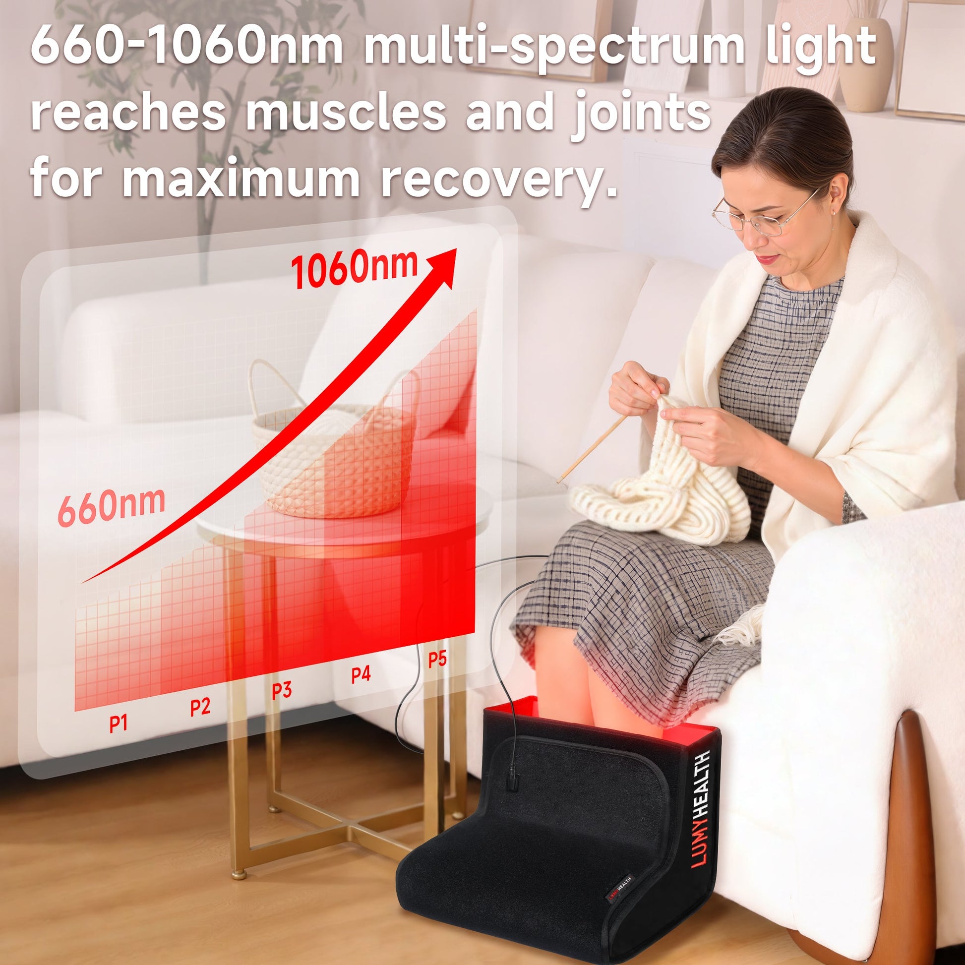 Lumyhealth Deep Spectrum Red Light Therapy Boot - LUMYHEALTH
