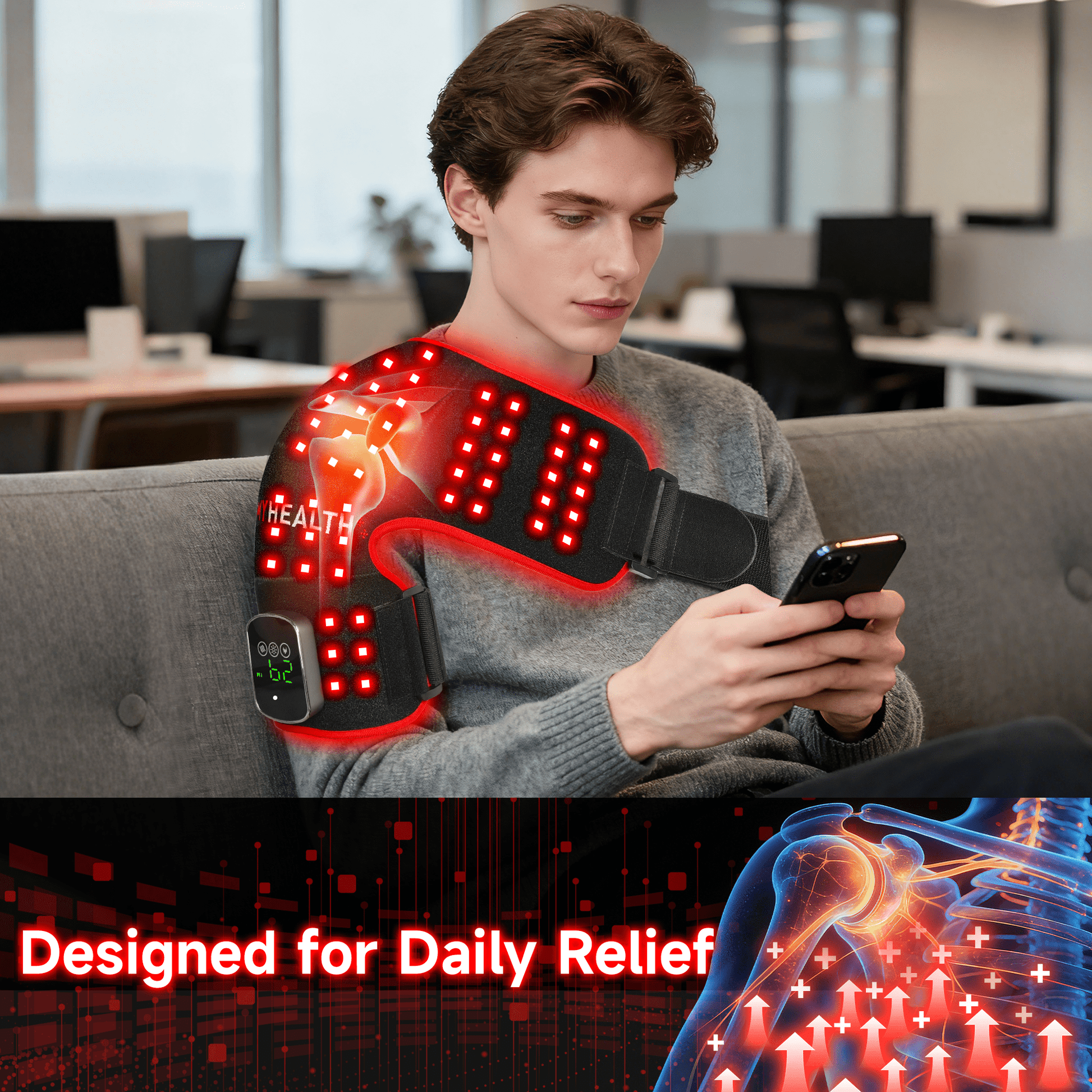 Lumyhealth Red & Infrared Light Therapy Shoulder Wrap - LUMYHEALTH
