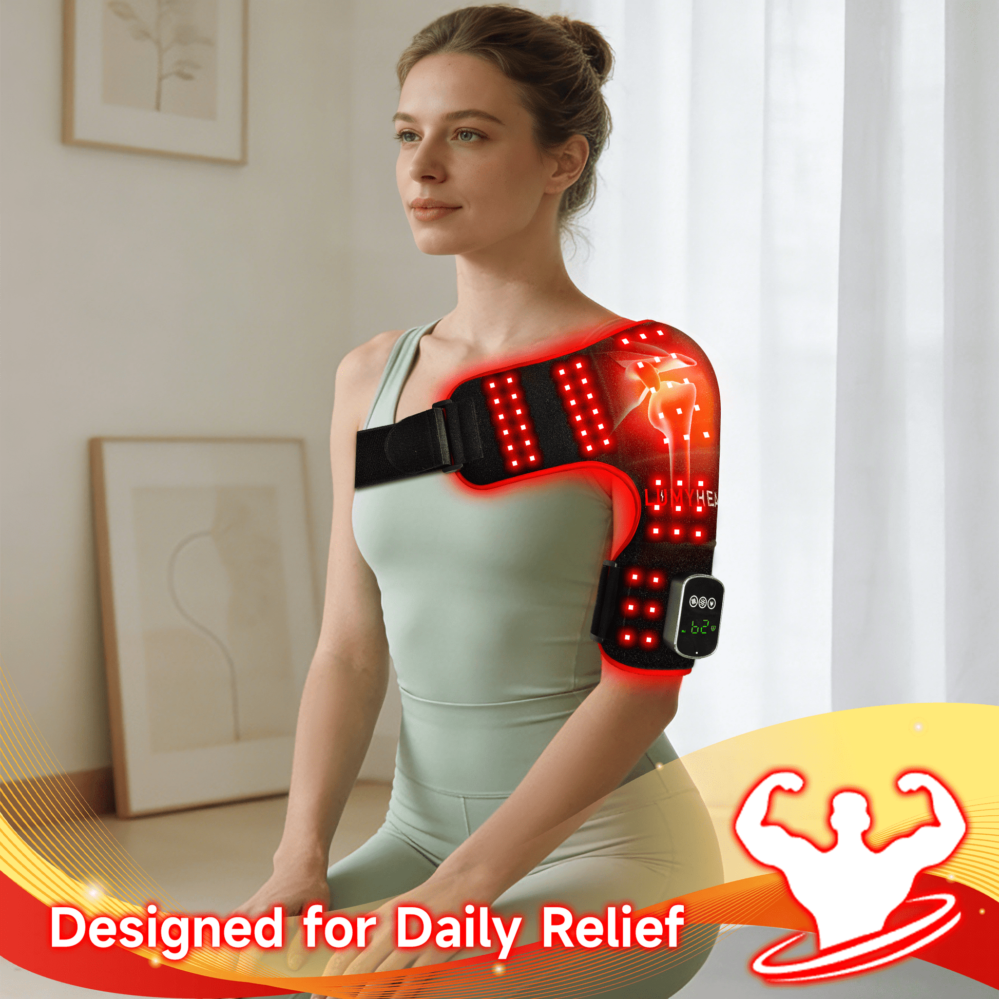 Lumyhealth Red & Infrared Light Therapy Shoulder Wrap - LUMYHEALTH
