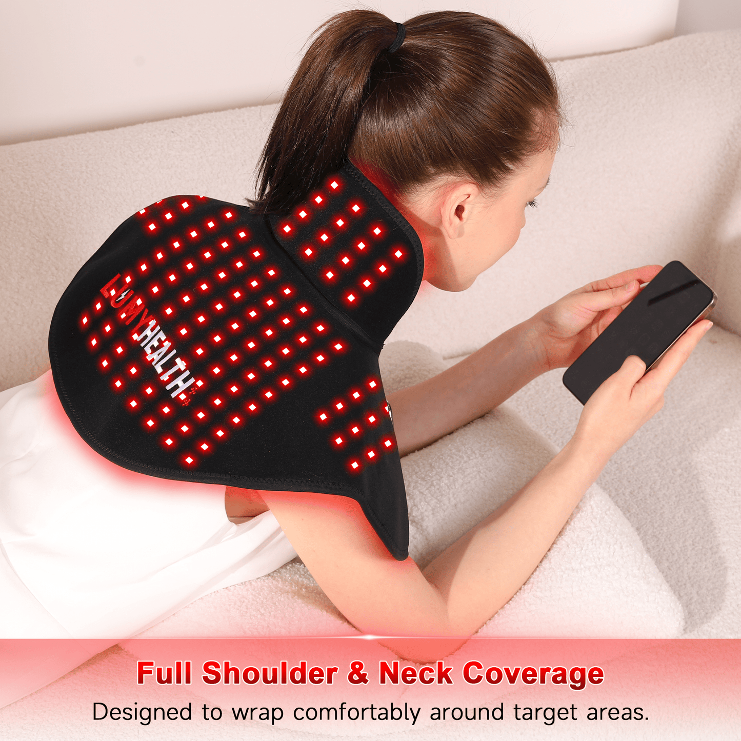 Lumyhealth Red & lnfrared Light Therapy Wrap for Shoulder and Neck - LUMYHEALTH