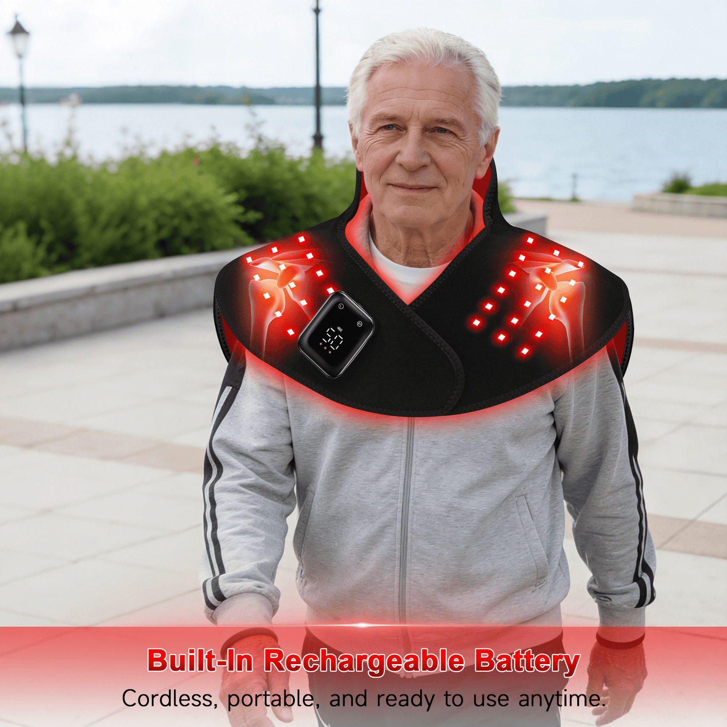 Lumyhealth Red & lnfrared Light Therapy Wrap for Shoulder and Neck - LUMYHEALTH