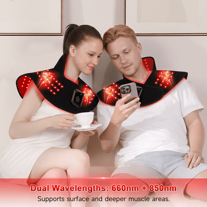 Lumyhealth Red & lnfrared Light Therapy Wrap for Shoulder and Neck - LUMYHEALTH